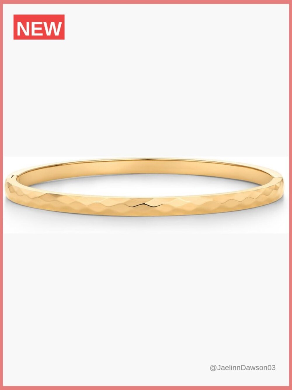 14K Gold Plated Stainless Steel Bangle Bracelet for Women